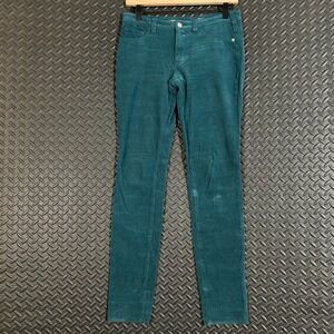 Pilcro and the Letterpress Serif Teal Green Corduroy Skinny Pants‎ Size 27